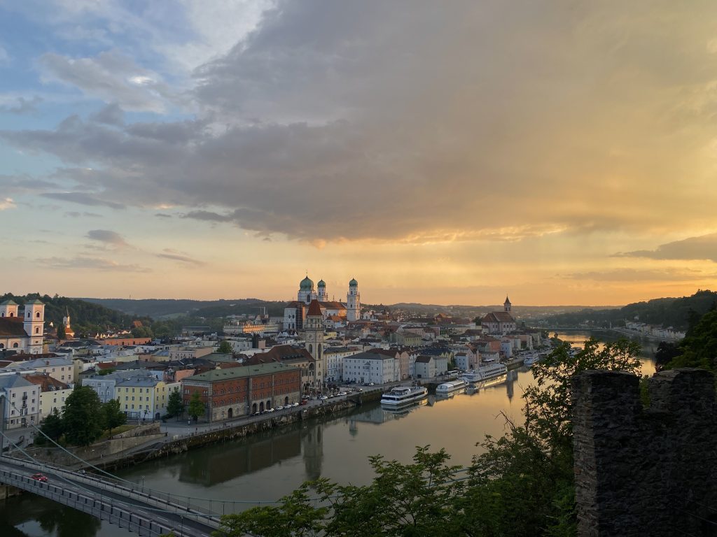 Sonnenuntergang Städtetour Passau